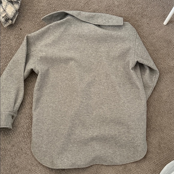 H&M Heather Gray Shirt Jacket - Picture 3 of 3